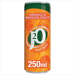 J2O Fruit Juice, Orange and Passionfruit, 250ml Cans (Pack of 12)