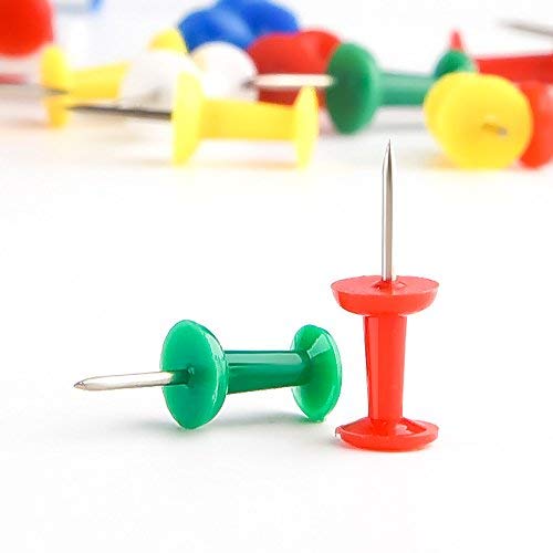 FEPITO 300 Pcs Drawing Push Pins Map Thumb Tacks Multi-Colored Pins for Cork Board Decorative Office