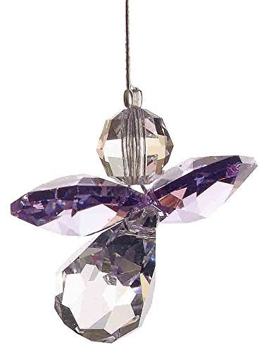 Hanging Crystal Guardian Angel Birthstone Suncatcher JUNE - LIGHT AMETHYST - Embellished with Swarovski Crystals