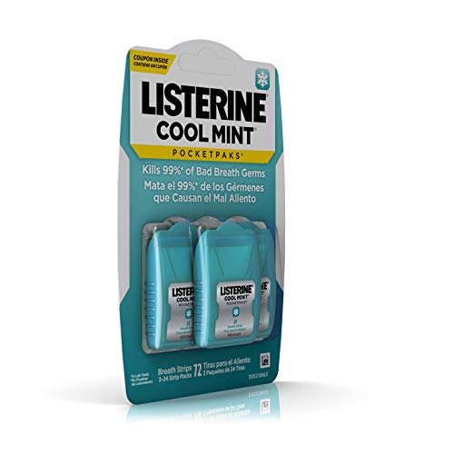 Listerine - Pocketpaks, Oral Care Strips, Cool Mint - 72 Strips