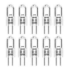 G4 Halogen Bulbs 20W 12V, G4 Dimmable Halogen Light Bulbs Warm White 2700K, 2 Pin G4 Halogen Light Bulb Clear Capsule Lamp Bulbs for Cooking Lighting, Crystal Chandeliers, Track Lighting, Pack of 10