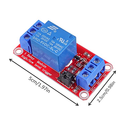 DUBEUYEW DC 5V Relay Module 1-Channel Relay Switch with Optocoupler Isolation High/Low Level Trigger(3PCS)