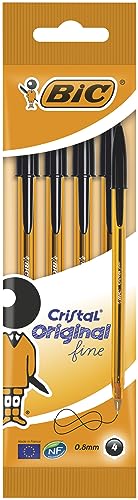 BIC Cristal Fine Ballpoint Pen Pack of 4 black