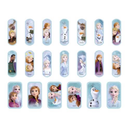 Elastoplast Disney Frozen Plasters, Assorted Sizes (20 Pieces), Coloured First Aid Plasters for Children, Kid’s Plasters with Frozen Designs, Various Sized Plasters, Skin-Friendly Plasters