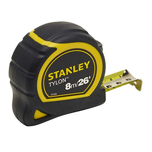 STANLEY TYLON Tape Measure 8m/25mm Wide Compact Case with Cushioned Grip Metric and Imperial System 1-30-656