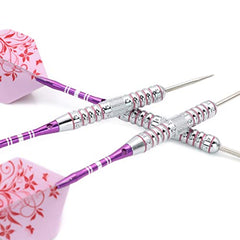 CUESOUL Pink Ladies 23 Grams Steel Tip Darts with 2 Different Sets Aluminum Shafts (C.FB.DHOL-F1206)