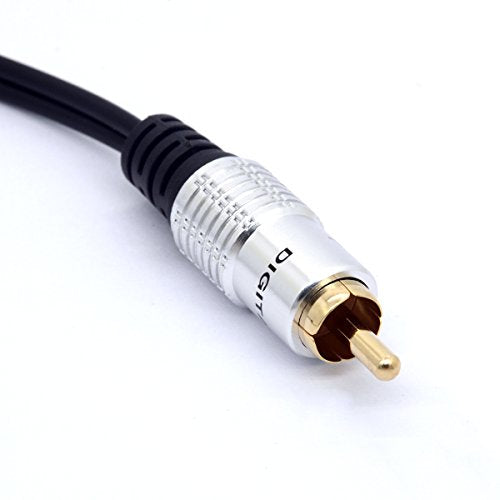 OpenII RCA Splitter Cable 1 RCA Mono Male to 2 RCA Phono Female Y Adapter Cord, 0.3 Metre