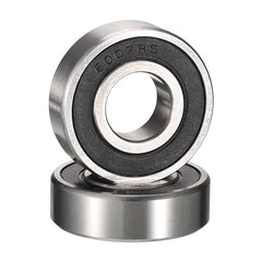 HiPicco 6007-2RS Deep Groove Ball Bearings, ID 35mm x OD 62mm x Width 14mm Double Rubber Sealed Ball Bearing Pre-Lubricated Chrome Steel Z2 Lever 2pcs