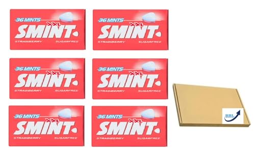 Smint Sugarfree Strawberry XXL Tins (Pack of 6)