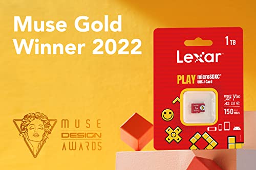 Lexar PLAY 512GB Micro SD Card, microSDXC UHS-I Card, Up To 150MB/s Read, TF Card Compatible-with Nintendo-Switch, Portable Gaming Devices, Smartphones And Tablets (LMSPLAY512G-BNNAG)