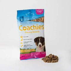 COACHIES Puppy Training Treats 75g, Chicken Flavour, Semi-Moist Low Calorie Dog Training Treat Reward, Soft & Healthy Treats, Perfect to use with Clicker Training, Suitable Puppy Treats from 8 weeks