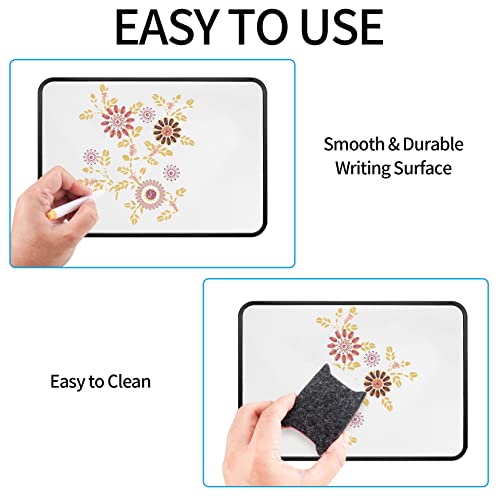 Dry Erase Whiteboards, A4 Size Small Double Sided White Boards, with Dry Erase Pens, Eraser, Magnets for School Home Office Classroom Kids Children Students Drawing Writing - 30x21 cm