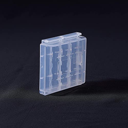 GTIWUNG 12 Pcs AA/AAA Cell Battery Storage Case Holder Box, Plastic Battery Case for Batteries and Rechargeable Batteries, Clear Color