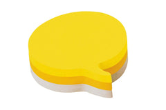 Post-it Notes Die-Cut Shape, Speech Bubble, Yellow, 70 mm x 70 mm, 76 Sheets/Pad, 3 Pads, Yellow/Grey - Self-stick Notes For Note Taking, To Do Lists & Reminders