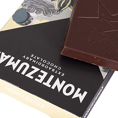 Montezuma's Absolute Black, 100% Cocoa, Dark Chocolate With Almonds, Gluten Free & Naturally Vegan, 90g Bar