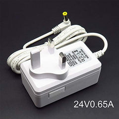 Buwei UK Plug 24V 0.65A Power Adapter with Indicator Light Home AC Adapter for Cameras