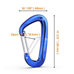 Brotree 12KN Carabiner Clips Heavy Duty Carabiners for Hammock, Camping, Hiking, Backpack and More (2 or 4 Packs)