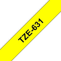 Brother TZe-631S - Black on yellow - Roll (1.2 cm x 4 m) 1 cassette(s) laminated tape - for Brother PT-D210, D600, H110, P-Touch PT-1005, D200, D450, E550, H110, P300, P900, P950