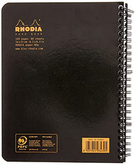 RHODIA 193439C - Spiral Notebook (Full Bound) Notebook Black - A5and - Dot Dot - 160 Detachable Pages - White Clairefontaine Paper 80 g/m - Soft and Resistant Cover - Classic