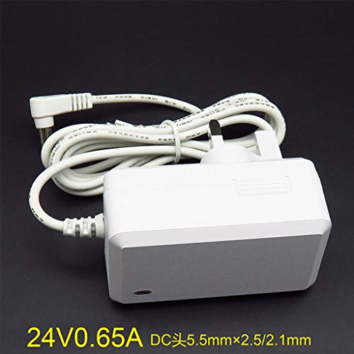 Buwei UK Plug 24V 0.65A Power Adapter with Indicator Light Home AC Adapter for Cameras