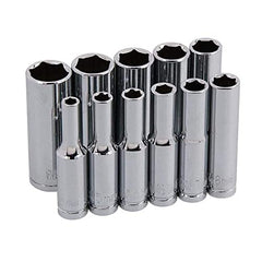 NEILSEN TOOLS CT0753 11 Piece Drive Deep Socket Set on Holder,1/4 inches