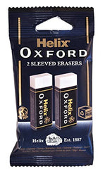 Helix Oxford Twin Pack of Erasers, Oxford Blue, Large