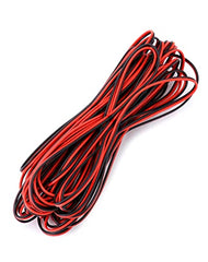 QWORK® 10 Meter 22AWG Electrical Wire, 2 Core Black Red Wire Cable, Extension Wire Cable, for Car LED Strip Light