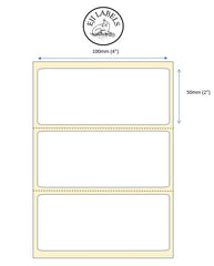 EJI Labels. 96 x Plain White Labels. Self Adhesive Address Labels. 100x50mm. Sticky. Blank Postage Stickers.