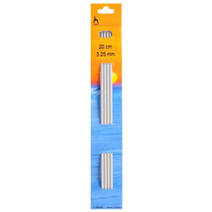 Pony P36609 Double Ended Knitting Pins, Aluminium, Multi-Colour, 4mm