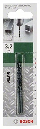 Bosch Accessories 2609255005 Metal Drill Bits HSS-R with Diameter 3.2mm