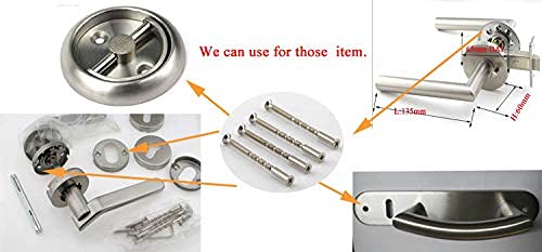 4 Piece Universal M4 Screw Connecting Bolts & Sleeves for Door Handle Roses and ESCUTCHEONS Nickel Color