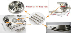 4 Piece Universal M4 Screw Connecting Bolts & Sleeves for Door Handle Roses and ESCUTCHEONS Nickel Color