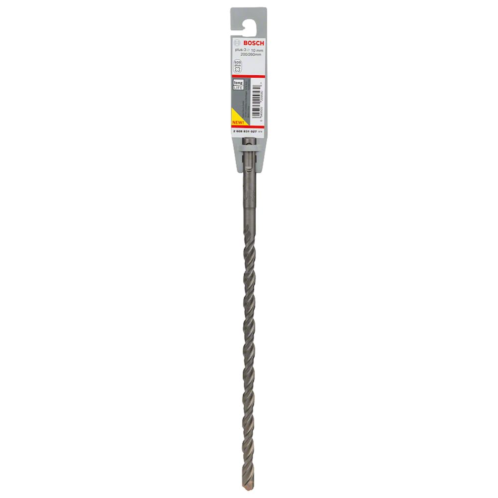 Bosch 2608831027  inchesSDS Plus-3 inches Hammer Drill Bit, 0 V, Grey, 10 x 200 x 260 mm