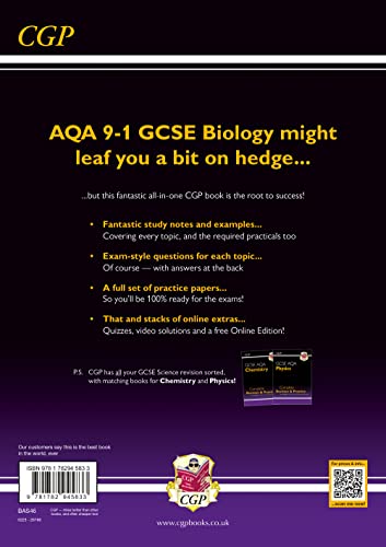 GCSE Biology AQA Complete Revision & Practice includes Online Ed, Videos & Quizzes: for the 2024 and 2025 exams (CGP AQA GCSE Biology)