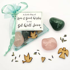 Get Well Soon Gemstone Bag of Good Wishes, a unique get well soon token to show you care