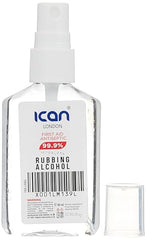 ican london isopropyl rubbing Alcohol 99.9% First aid Antiseptic Disinfectant 50ml spray *travel size*