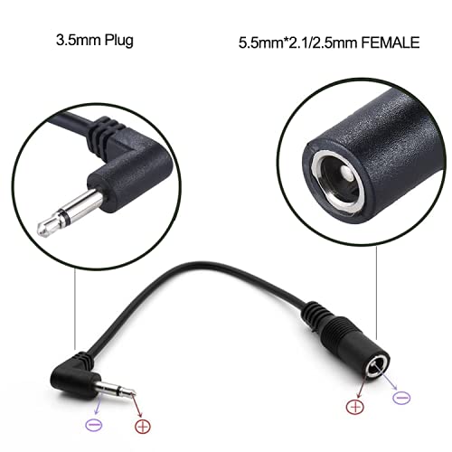 Guitar Bass Accessories 9V DC 5-Way Right Angle Plug Daisy Chain Power Cable for Guitar Pedal Power Supply Adapter,Guitar Effects Pedal Power Supply Cable,9V 2A Splitter Cord