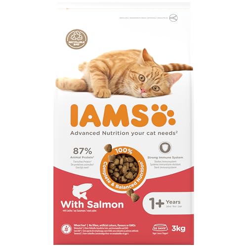 IAMS Adult Dry Cat Food Salmon 3kg