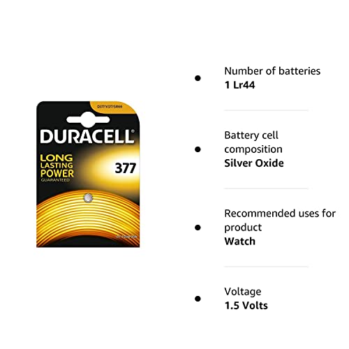 Duracell 377 SR626SW SB-AW AG4 1.55v Silver Oxide Watch Battery