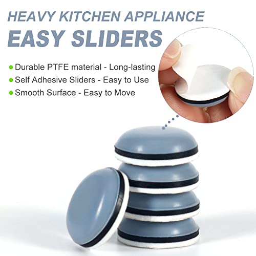 Appliance Sliders, 16PCS Air Fryer Accessories Easy Movers for Small Kitchen Appliances, Air Fryers, Bread Machine,Coffee Makers,Blenders,Grills,Mixers,Microwave