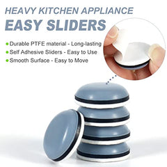 Appliance Sliders, 16PCS Air Fryer Accessories Easy Movers for Small Kitchen Appliances, Air Fryers, Bread Machine,Coffee Makers,Blenders,Grills,Mixers,Microwave