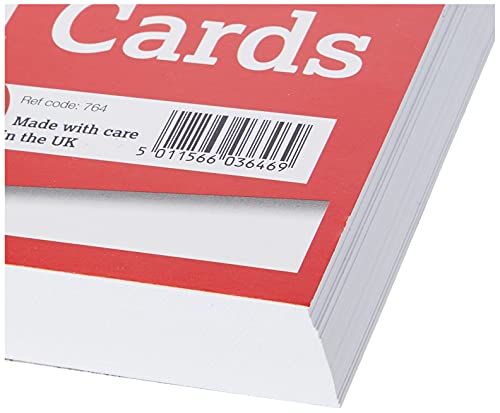 Silvine Record Cards 152x102 mm Plain Pack of 100 - Color: White