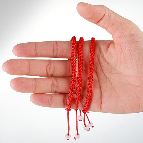 Yolev 24 Pieces Red Rope Bracelet Red Cord Protection Amulet Bracelets Handmade Friendship Bracelet Knotted Kabbalah Lucky Handmade Friendship Bracelets for Women Men