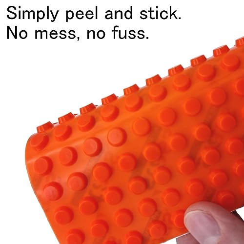 Orange Rubber Feet, 8mm * 3mm (20 pcs) Self Adhesive Bumpers for Visually Impaired, Oven Knobs, Telephone Buttons, Microwave Dials, TV Remote Control, Oven Hob, Household Keys, Plug Sockets