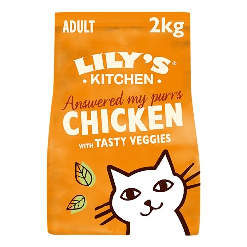 Lily's Kitchen Made with Natural Ingredients Adult Dry Cat Food Bag Chicken with Veggies Grain-Free Recipe 2kg