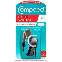 Compeed High Heel Blister Plasters, 5 Hydrocolloid Plasters, Foot Treatment, Heal fast, Ultimate Discretion, Dimensions: 4.2 cm x 6.8 cm