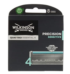 Wilkinson Sword Quattro Titanium Sensitive Razor Blades - Pack of 8 Blades