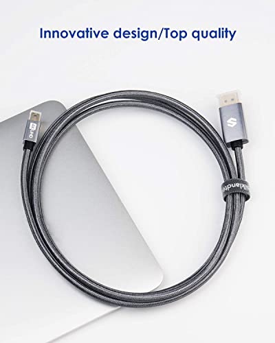 Silkland Mini DisplayPort to DisplayPort Cable 2m (4K@60Hz, 2K@144Hz), Mini DP to DP Cable, Thunderbolt 2 DisplayPort Compatible for MacBook Air (Before 2018)/Pro (Before 2016), iMac, Mac Pro, Monitor