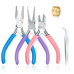 3 Pcs Jewellery Making Pliers, Pliers for Jewellery Making, Jewelry Making Pliers Tools with Needle Nose Pliers/Chain Nose Pliers/Wire Cutter Pliers for Jewellery Beading Repair Making