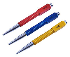 Amtech H0815 3 Piece Colour Coded Nail Punch Set